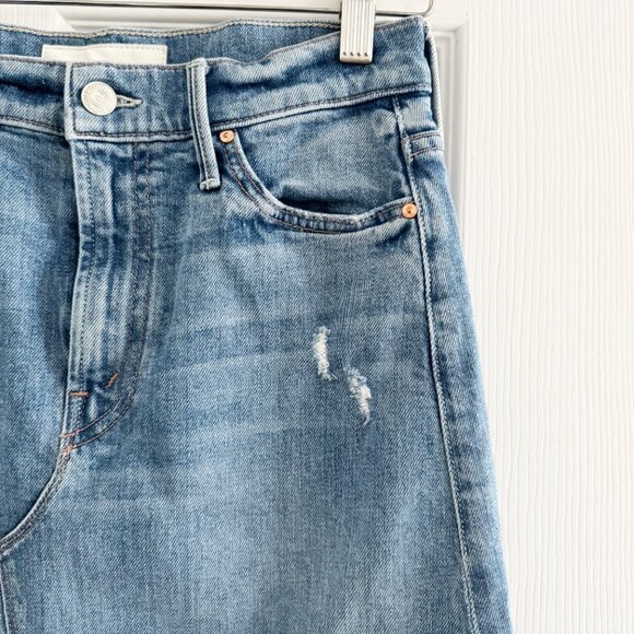 Mother Denim "A Step Midi" Denim Skirt in "Misbeliever", size 26 - Picture 4 of 14